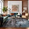 World Rug Gallery Contemporary Abstract Splash Non Shedding Soft Area Rug 5' x 7' Blue 391BLUE5x7 - alternate 8
